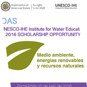 Alerta de fondos: OAS – UNESCO-IHE Institute for Water EducationTecnológico", BICC 2016 Ronda-Madrid