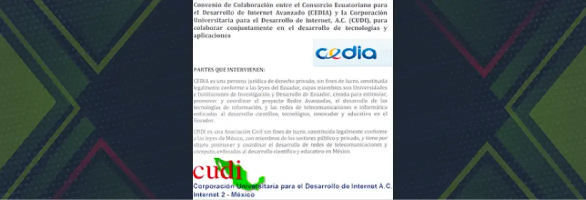 Convenio entre CUDI y CEDIA