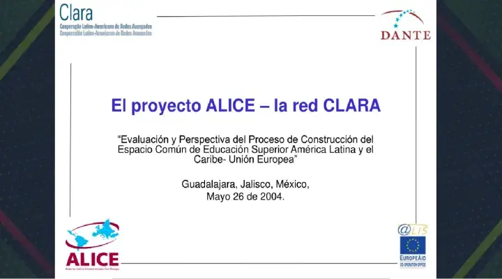 Lanzamiento oficial de ALICE2 y la segunda versión de RedCLARA