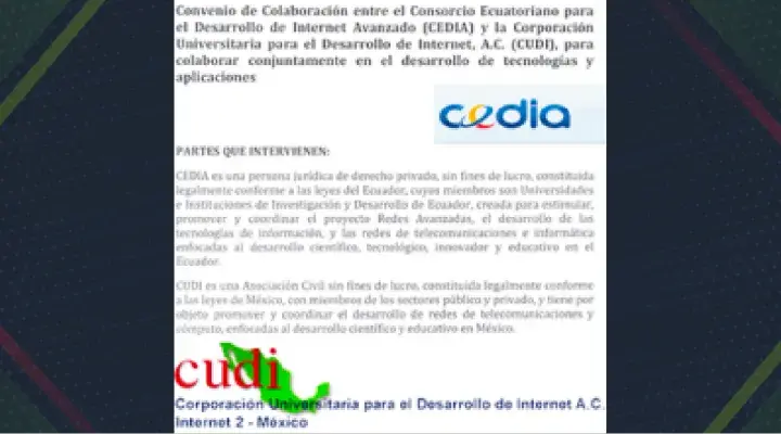 Convenio entre CUDI y CEDIA