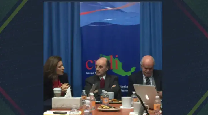 Participación de la Maestra Mónica Aspe en la sesión del Consejo Directivo de CUDI para comentar los planes de la CSIC en la implementación del artículo 213 de la LFTyR