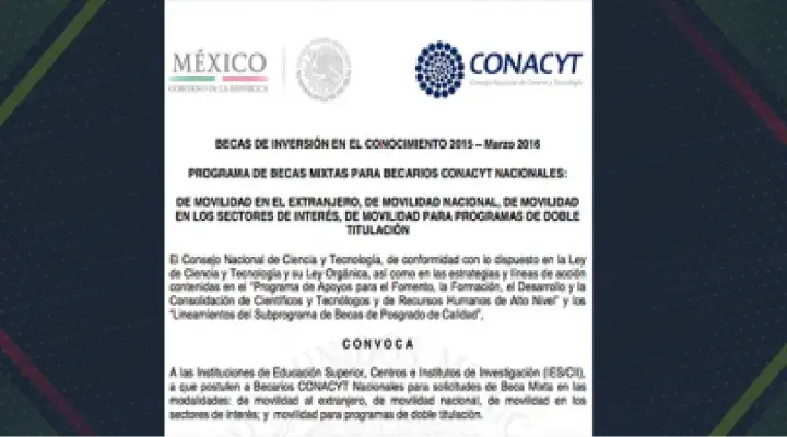 Convocatorias para becas de maestría y doctorado