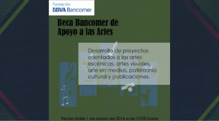 Alerta de fondos: Beca Bancomer de Apoyo a las Artes