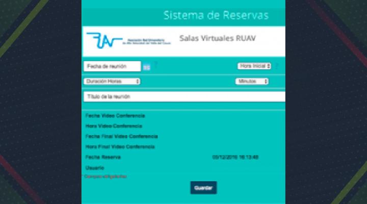 Las Salas Virtuales RUAV ahora tienen Sistema de Reservas Automático