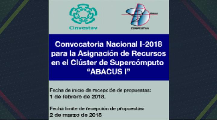 Convocatoria Nacional I-2018 para la Asignación de Recursos en el Clúster de Supercómputo “ABACUS I”