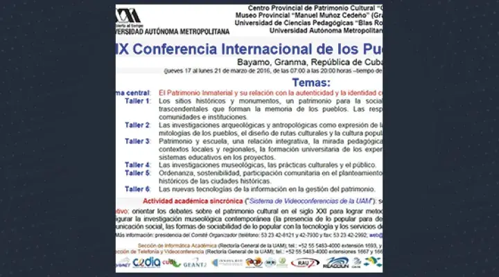 Conferencia Internacional de los Pueblos y su Cultura