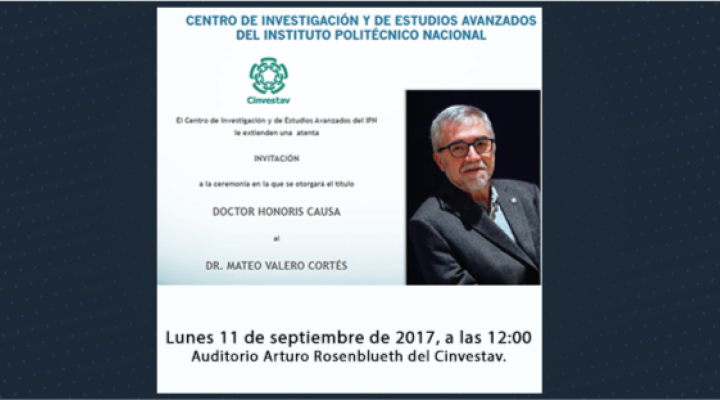 Invitación Doctor Honoris Causa- Dr. Mateo Valero