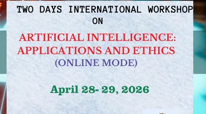Two Days International Workshop on Artificial Intelligence: Applications And Ethics