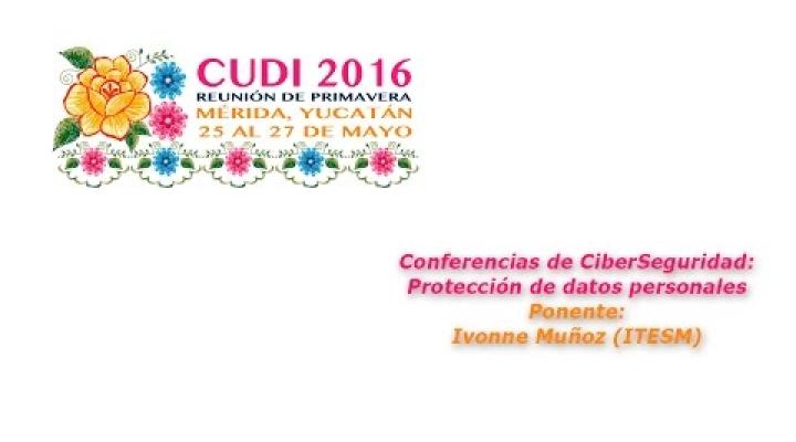 Preview image for the video "#CUDIPrimavera2016 Redes: Protección de datos personales".