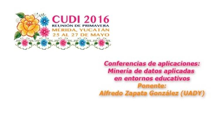 Preview image for the video "#CUDIPrimavera2016 Aplicaciones: Minería de datos aplicadas en entornos educativos".