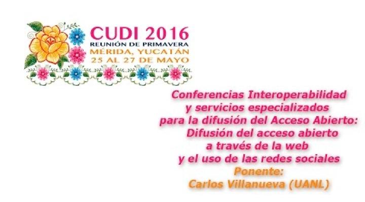 Preview image for the video "#CUDIPrimavera2016 Aplicaciones: Difusión del acceso abierto".