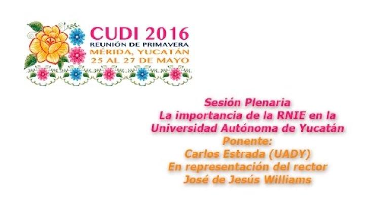 Preview image for the video "#CUDIPrimavera2016 Conferencias Magistrales: La Importancia de la RNIE en la UADY".