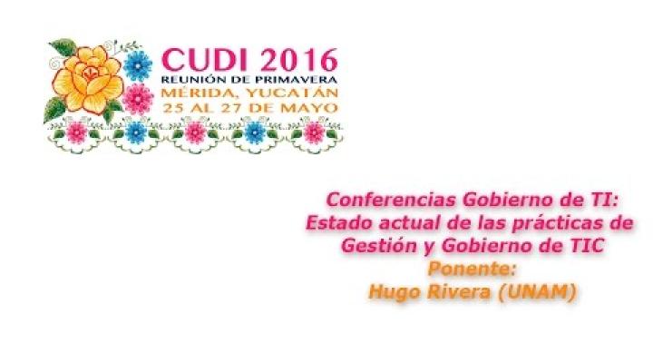 Preview image for the video "#CUDIPrimavera2016 Redes: Estado actual de las prácticas de Gestión y Gobierno de TIC".