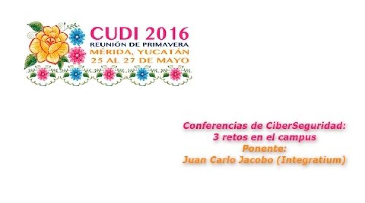 Preview image for the video "#CUDIPrimavera2016 Redes: 3 retos en el campus".