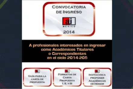 Convocatoria de Ingreso 2014 a la  Academia de Ingeniería de México