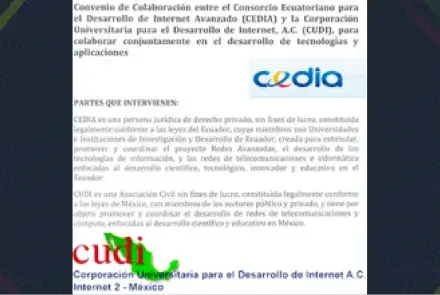 Convenio entre CUDI y CEDIA