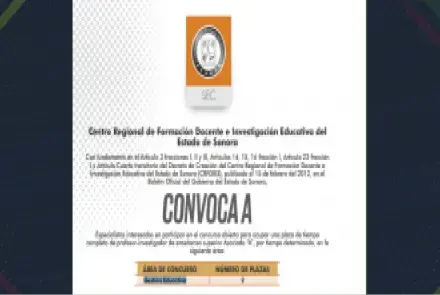 Concurso abierto para ocupar una plaza de tiempo  completo de profesor-investigador de enseñanza superior Asociado “A