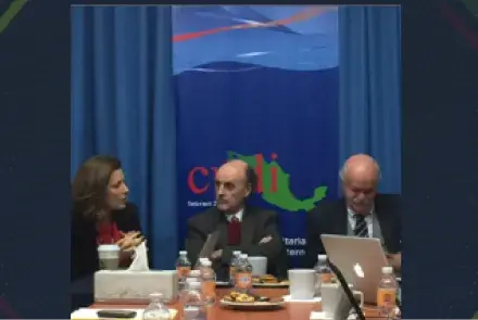 Participación de la Maestra Mónica Aspe en la sesión del Consejo Directivo de CUDI para comentar los planes de la CSIC en la implementación del artículo 213 de la LFTyR