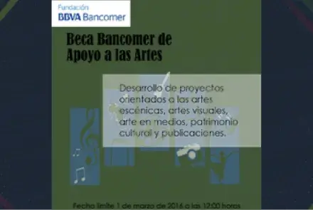 Alerta de fondos: Beca Bancomer de Apoyo a las Artes