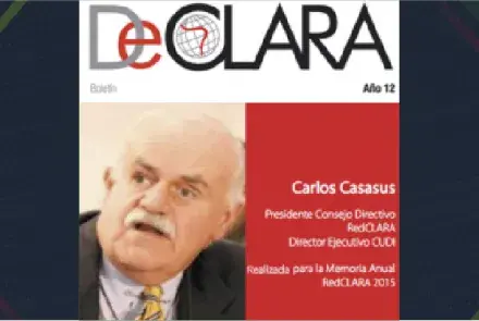 Carta realizada para la Memoria Anual RedCLARA 2015