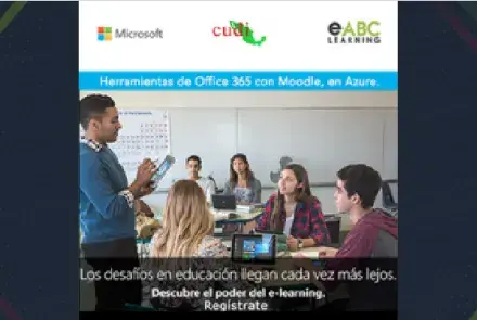 Más de 180 representantes de instituciones educativas participaron en el Webinar que mostró cómo utilizar las herramientas de Office 365,con Moodle, en Azure  