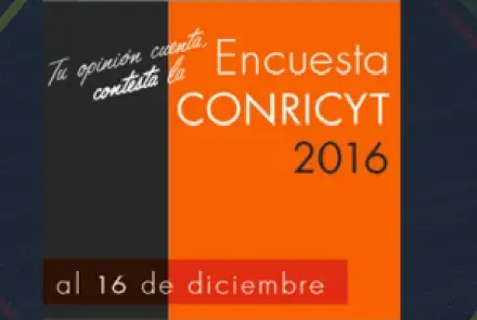 Invitan a responder la Encuesta Nacional Conricyt 2016