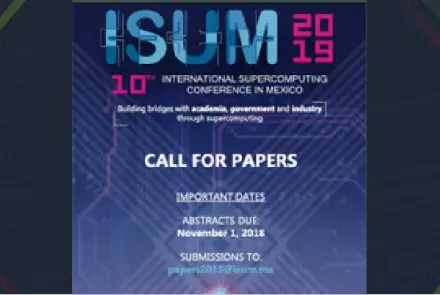 Convocatoria para presentar ponencias en ISUM2019